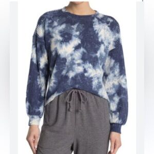 Tie-Dye Blue and White Sweater
